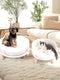 Luxury Soft Plush Cat & Dog Bed – Cozy, Washable, Waterproof Nesting Chair with Cushion Pad & Wooden Legs