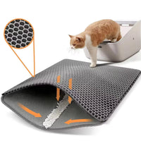 Waterproof Double-Layer Cat Litter Mat – Traps Litter and Keeps Your Home Clean – Cat Litter Box Accessory