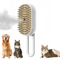 3-in-1 Electric Pet Grooming Brush – Hair Removal, Massage & Spray for Cats and Dogs