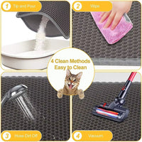 Waterproof Double-Layer Cat Litter Mat – Traps Litter and Keeps Your Home Clean – Cat Litter Box Accessory