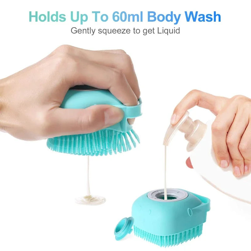 Cat Massage Comb Grooming Scrubber for Bathing