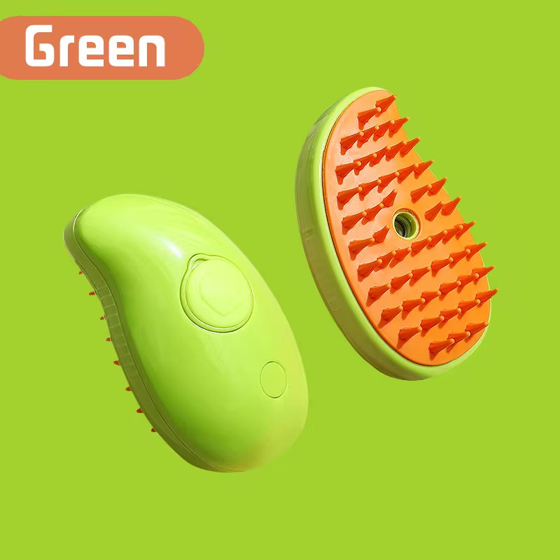 3-in-1 Electric Pet Grooming Brush – Hair Removal, Massage & Spray for Cats and Dogs